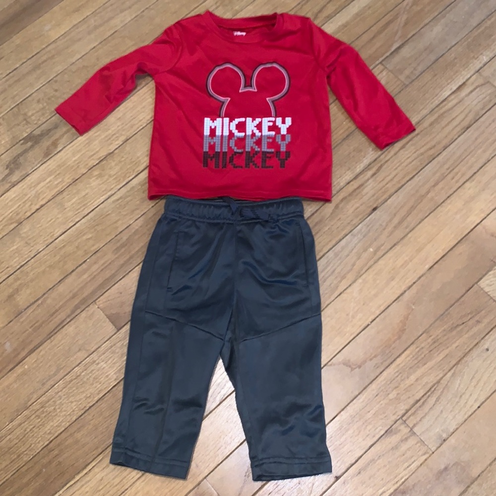 Jumping bean Mickey 12 month boy active set pants fleece